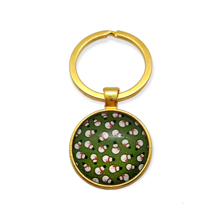 KEYCHAIN GREEN SNOWMAN2